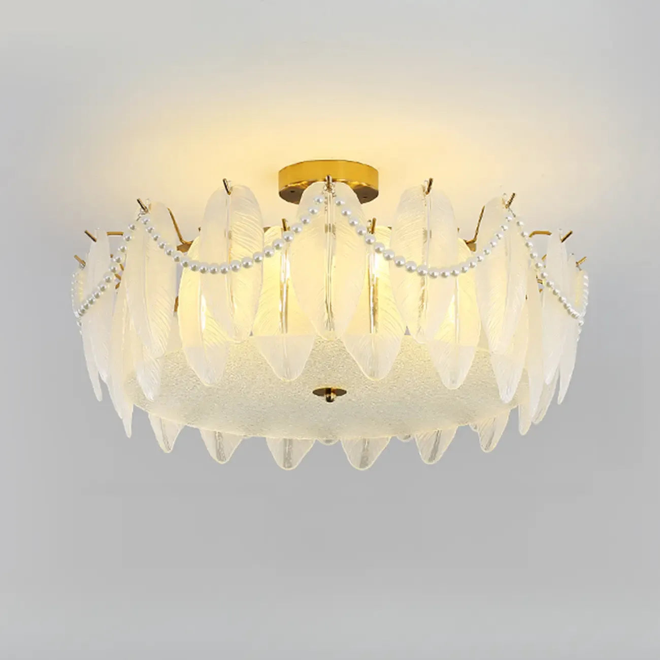 Luxury Ceiling Light with Ambient Shade for Living Room