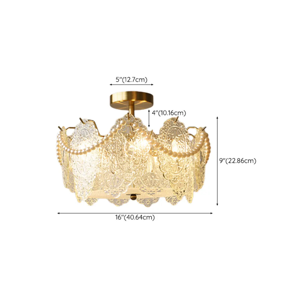 Luxury Ceiling Light with Ambient Shade for Living Room