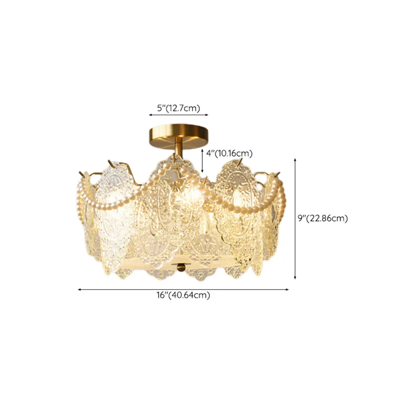 Luxury Ceiling Light with Ambient Shade for Living Room