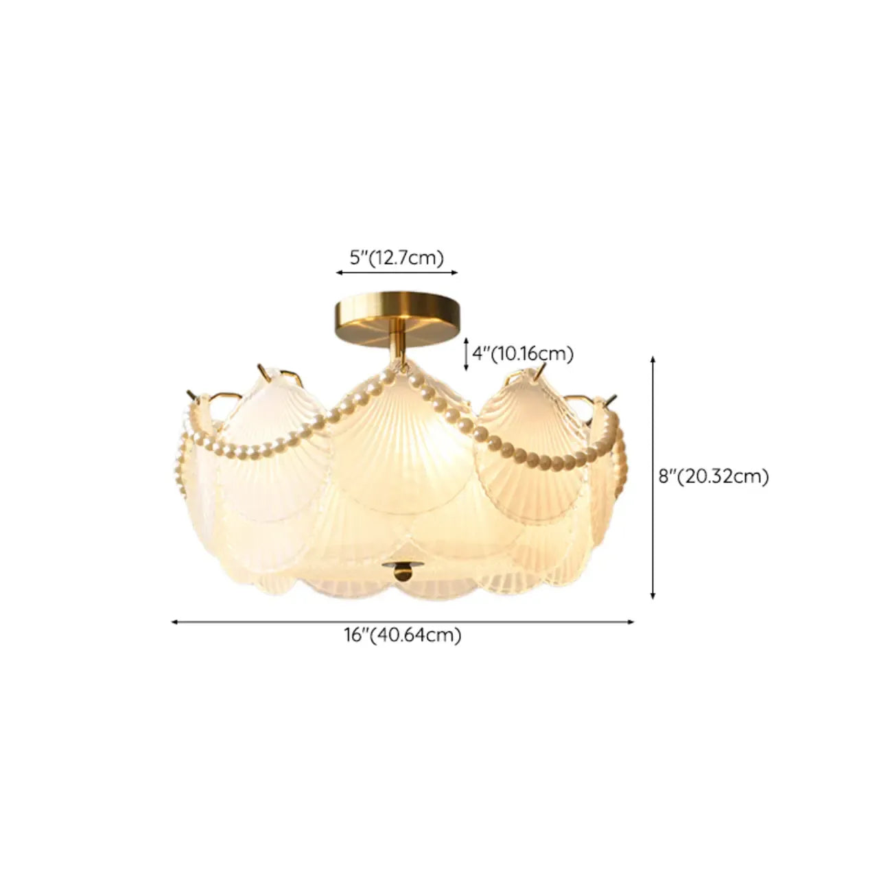 Luxury Ceiling Light with Ambient Shade for Living Room