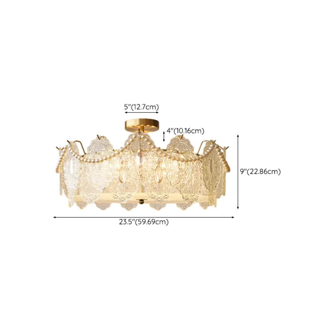 Luxury Ceiling Light with Ambient Shade for Living Room