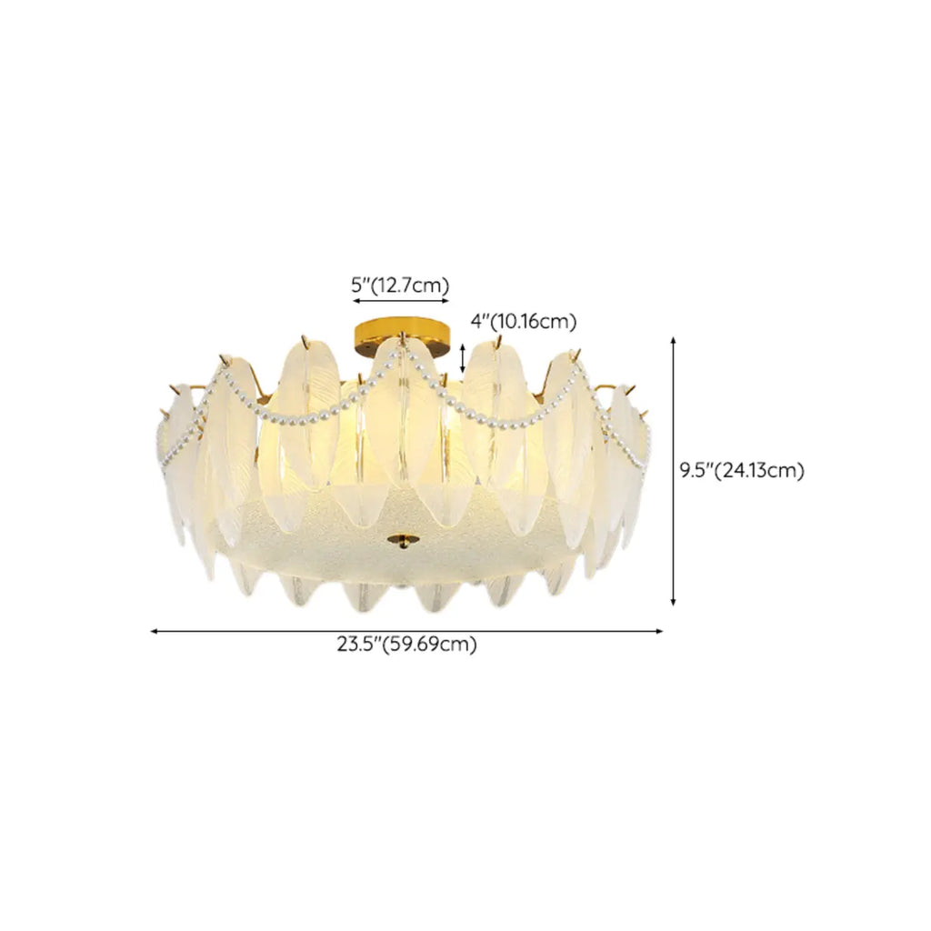 Luxury Ceiling Light with Ambient Shade for Living Room
