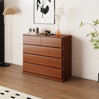 Minimalist Solid Wood Double Dresser with 10-Drawers