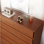 Minimalist Solid Wood Double Dresser with 10-Drawers