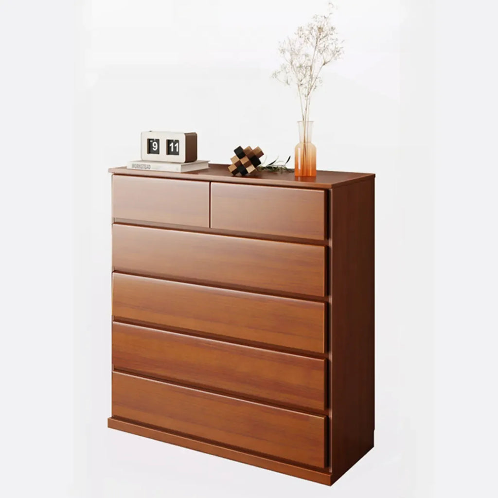 Minimalist Solid Wood Double Dresser with 10-Drawers