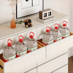 Minimalist Solid Wood Double Dresser with 10-Drawers