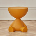 White Stylish Plastic Round End Table for Living Room