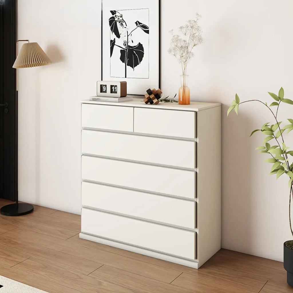 Minimalist Solid Wood Double Dresser with 10-Drawers