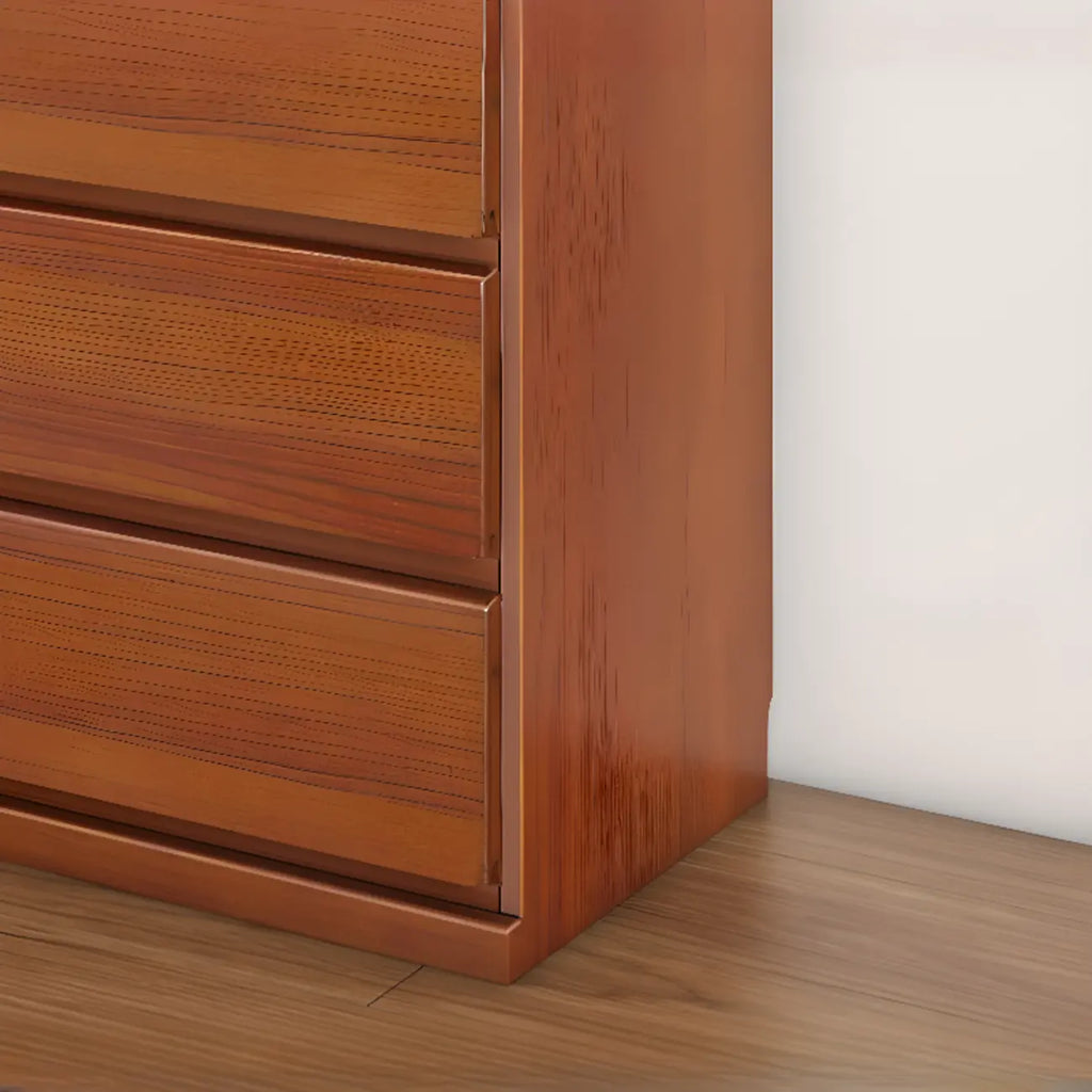 Minimalist Solid Wood Double Dresser with 10-Drawers