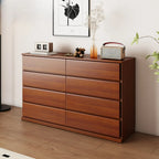Minimalist Solid Wood Double Dresser with 10-Drawers