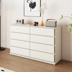 Minimalist Solid Wood Double Dresser with 10-Drawers