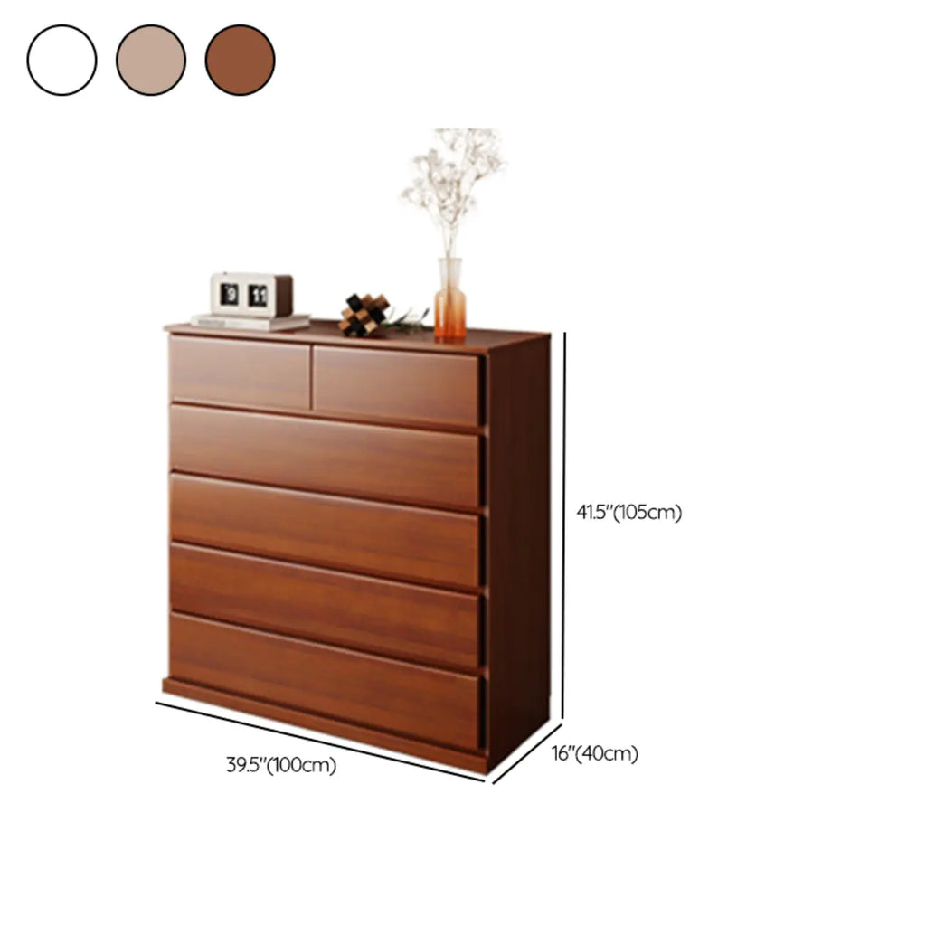 Minimalist Solid Wood Double Dresser with 10-Drawers
