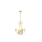 Vintage Crystal Candelabra Chandelier with Metal Frame