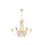 Vintage Crystal Candelabra Chandelier with Metal Frame