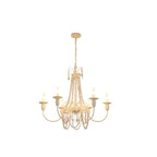 Vintage Crystal Candelabra Chandelier with Metal Frame