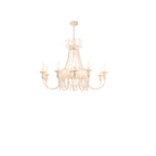 Vintage Crystal Candelabra Chandelier with Metal Frame