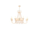 Vintage Crystal Candelabra Chandelier with Metal Frame