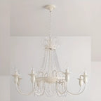 Vintage Crystal Candelabra Chandelier with Metal Frame