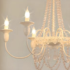 Vintage Crystal Candelabra Chandelier with Metal Frame