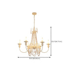 Vintage Crystal Candelabra Chandelier with Metal Frame
