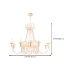 Vintage Crystal Candelabra Chandelier with Metal Frame