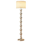 Modern Overlap Bead Silver Metal Floor Lamp