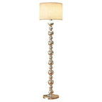 Modern Overlap Bead Silver Metal Floor Lamp