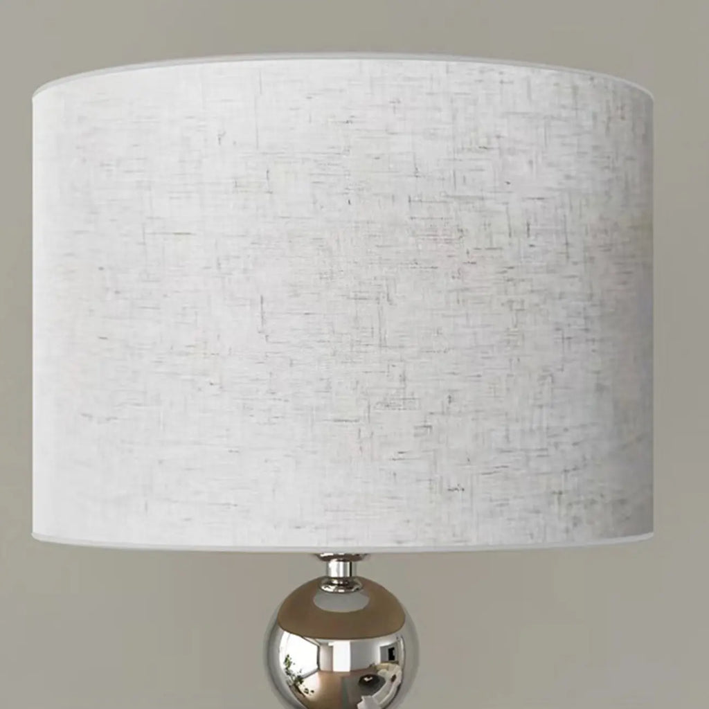 Modern Overlap Bead Silver Metal Floor Lamp