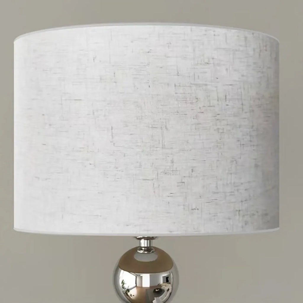 Modern Overlap Bead Silver Metal Floor Lamp