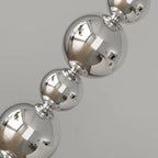 Modern Overlap Bead Silver Metal Floor Lamp