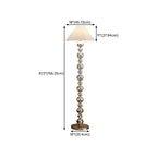 Modern Overlap Bead Silver Metal Floor Lamp