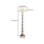 Modern Overlap Bead Silver Metal Floor Lamp