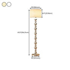 Modern Overlap Bead Silver Metal Floor Lamp