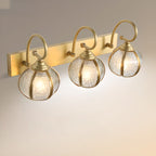 Mini Modern Vintage Globe Brass Vanity Light in 2/3 Lights