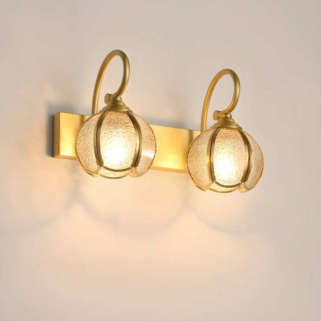 Mini Modern Vintage Globe Brass Vanity Light in 2/3 Lights