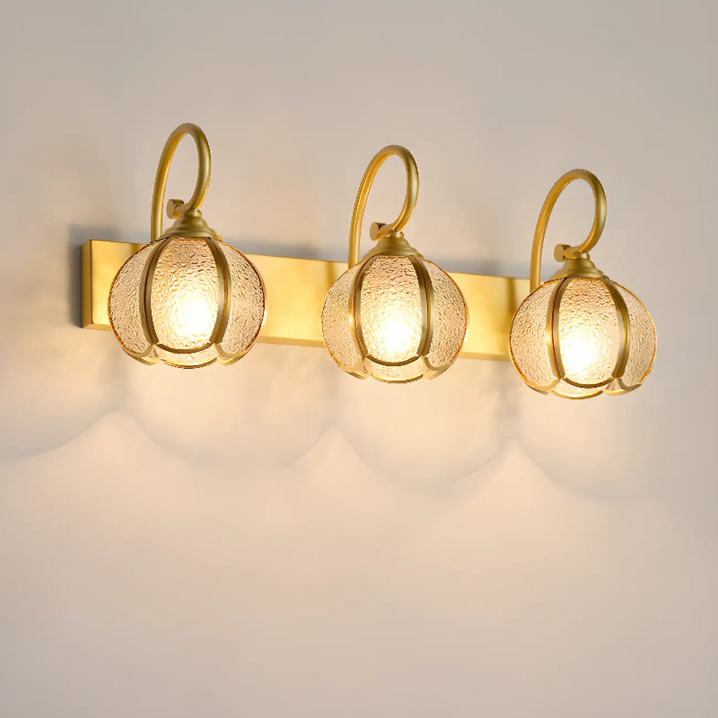 Mini Modern Vintage Globe Brass Vanity Light in 2/3 Lights