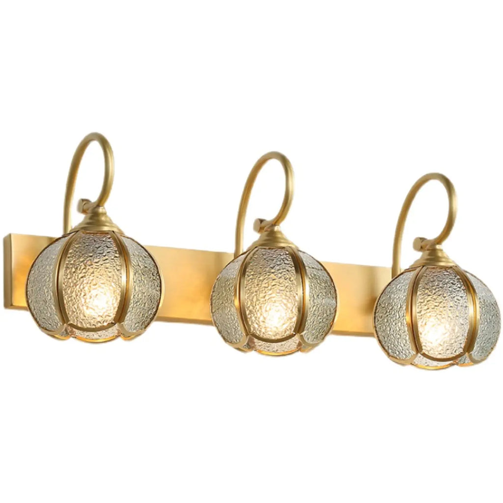 Mini Modern Vintage Globe Brass Vanity Light in 2/3 Lights