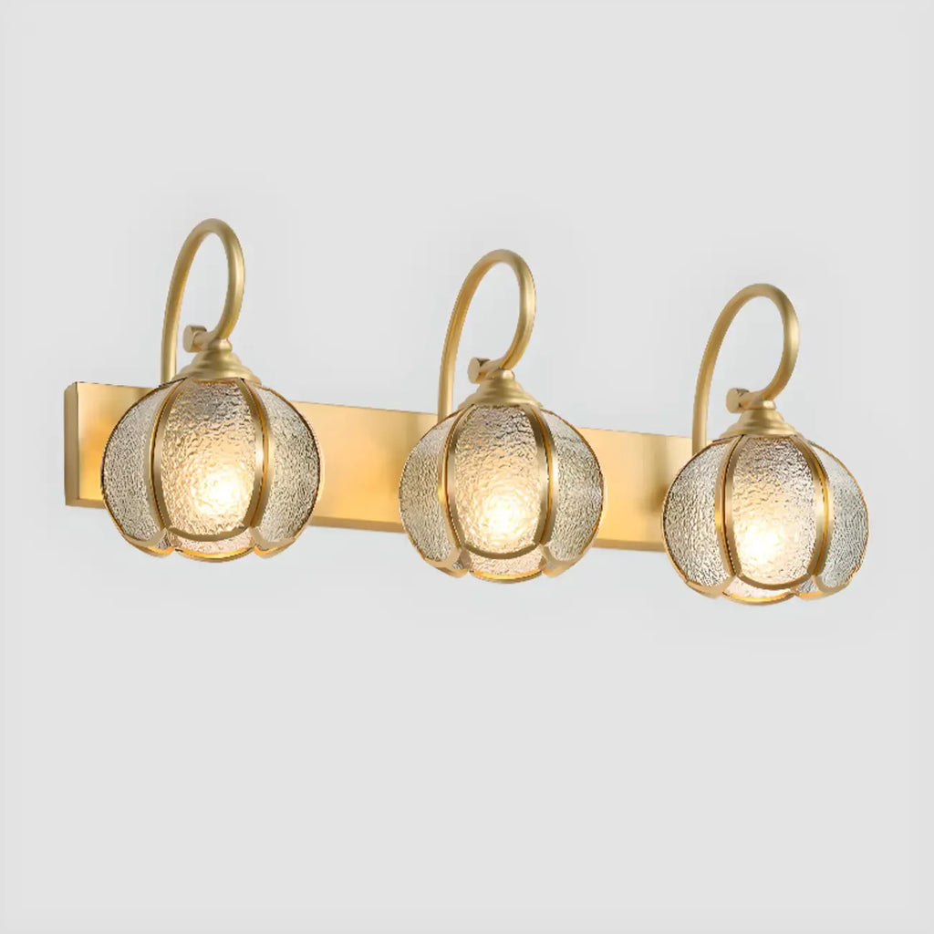Mini Modern Vintage Globe Brass Vanity Light in 2/3 Lights