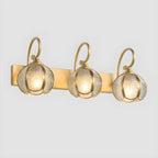 Mini Modern Vintage Globe Brass Vanity Light in 2/3 Lights