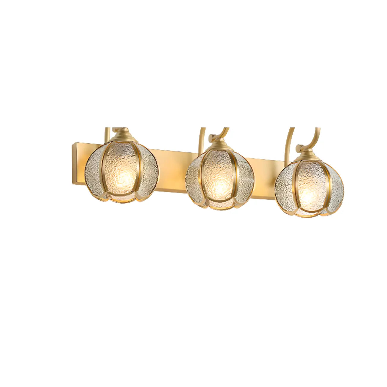 Mini Modern Vintage Globe Brass Vanity Light in 2/3 Lights