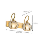 Mini Modern Vintage Globe Brass Vanity Light in 2/3 Lights