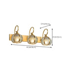 Mini Modern Vintage Globe Brass Vanity Light in 2/3 Lights