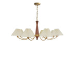 Modern Adjustable Pleated Fabric Chandelier for Living Room