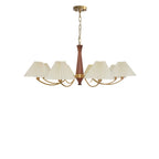 Modern Adjustable Pleated Fabric Chandelier for Living Room