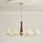 Modern Adjustable Pleated Fabric Chandelier for Living Room