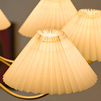 Modern Adjustable Pleated Fabric Chandelier for Living Room