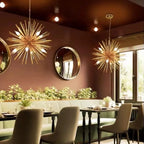 Modern Starburst Aluminum Chandelier for Dining Room Decor