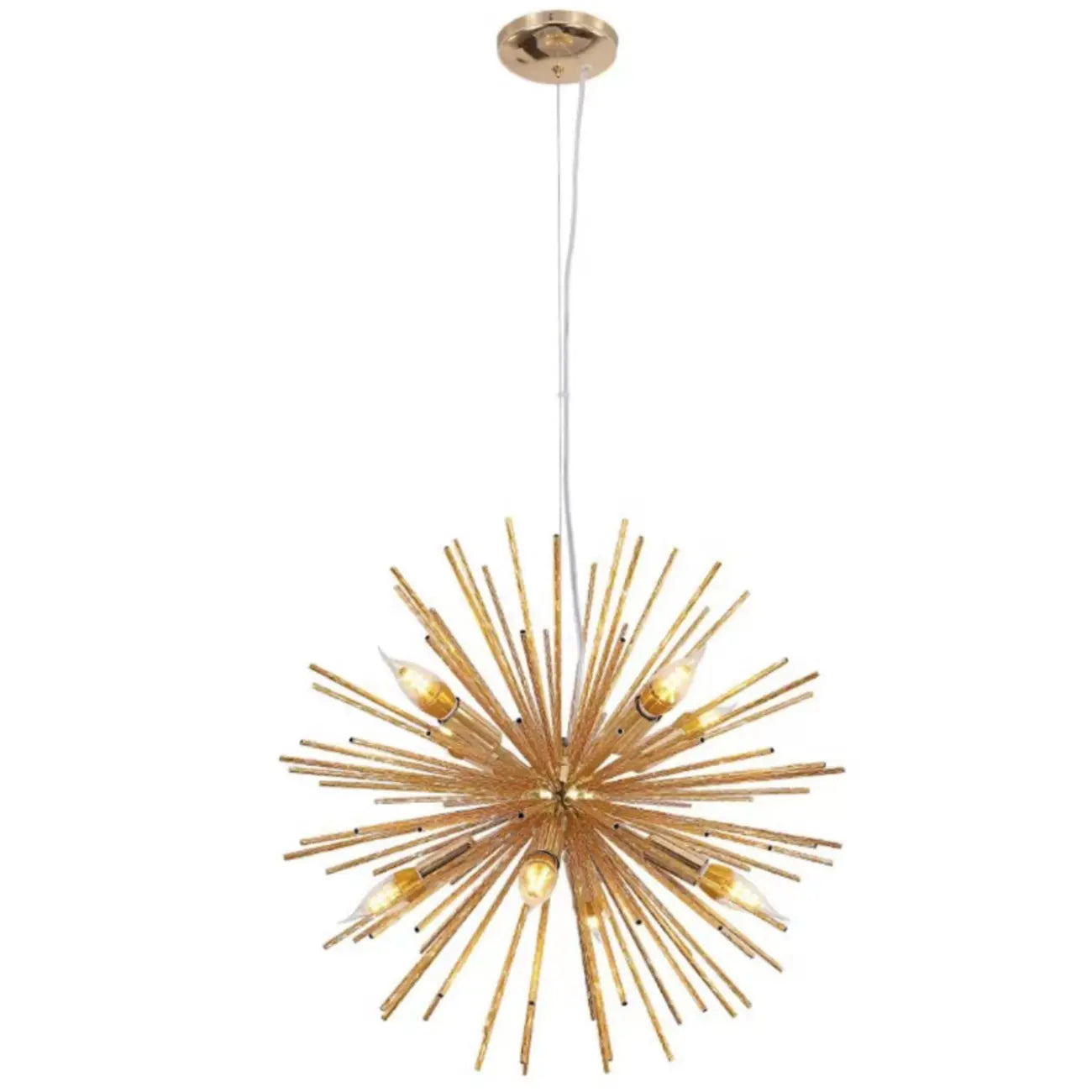 Modern Starburst Aluminum Chandelier for Dining Room Decor