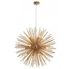 Modern Starburst Aluminum Chandelier for Dining Room Decor