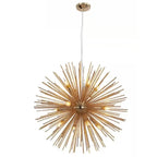 Modern Starburst Aluminum Chandelier for Dining Room Decor